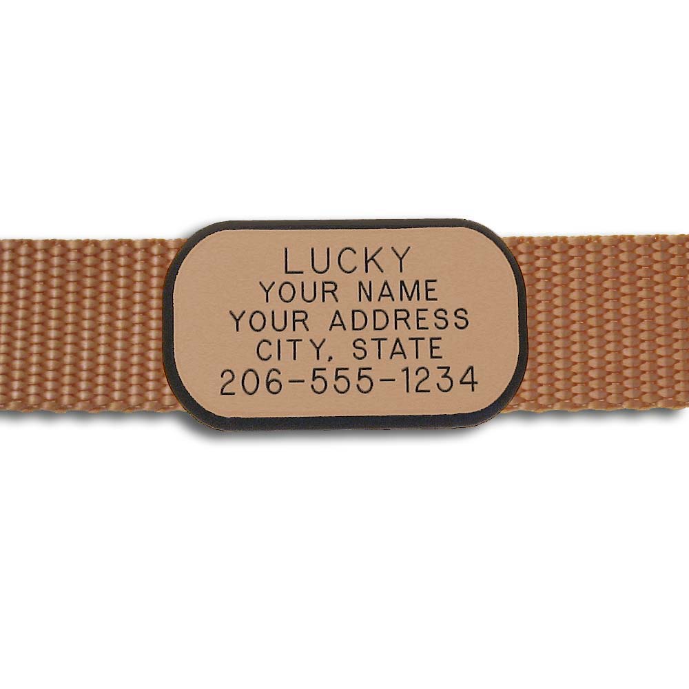 Plastic Collar Tag - Rectangle, - Lucky Pet